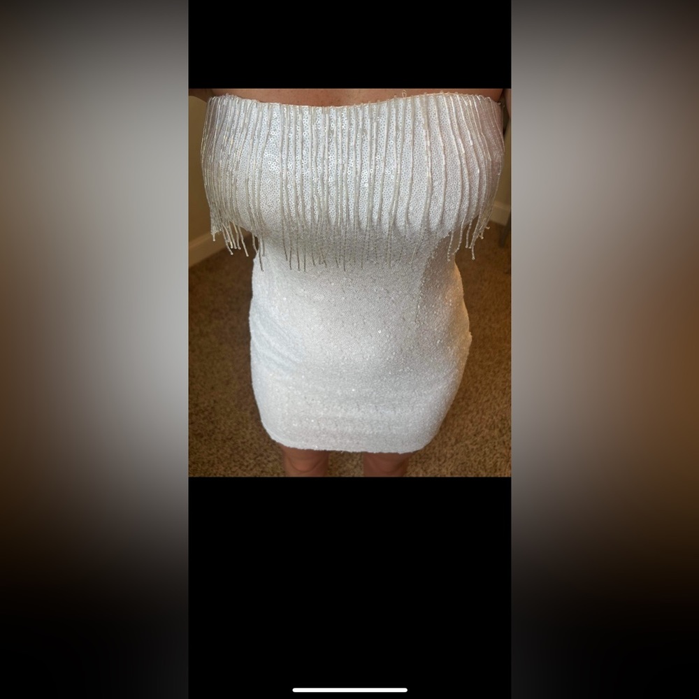 White mini dress